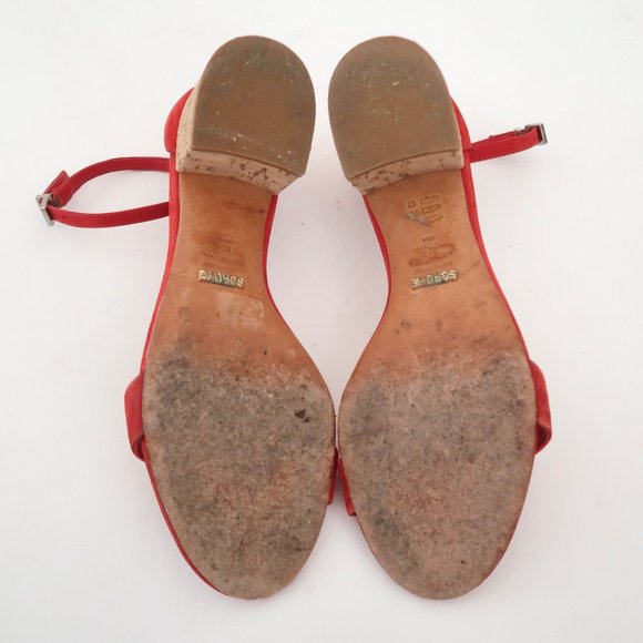 SCHUTZ Chime City red suede & cork heel sandals - Picture 8 of 8